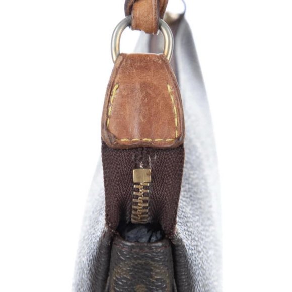 Louis Vuitton LV Monogram Pochette Brown Leather Gold Hardware Leather Strap - Picture 5 of 6